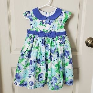 Gymboree blue floral dress NWT